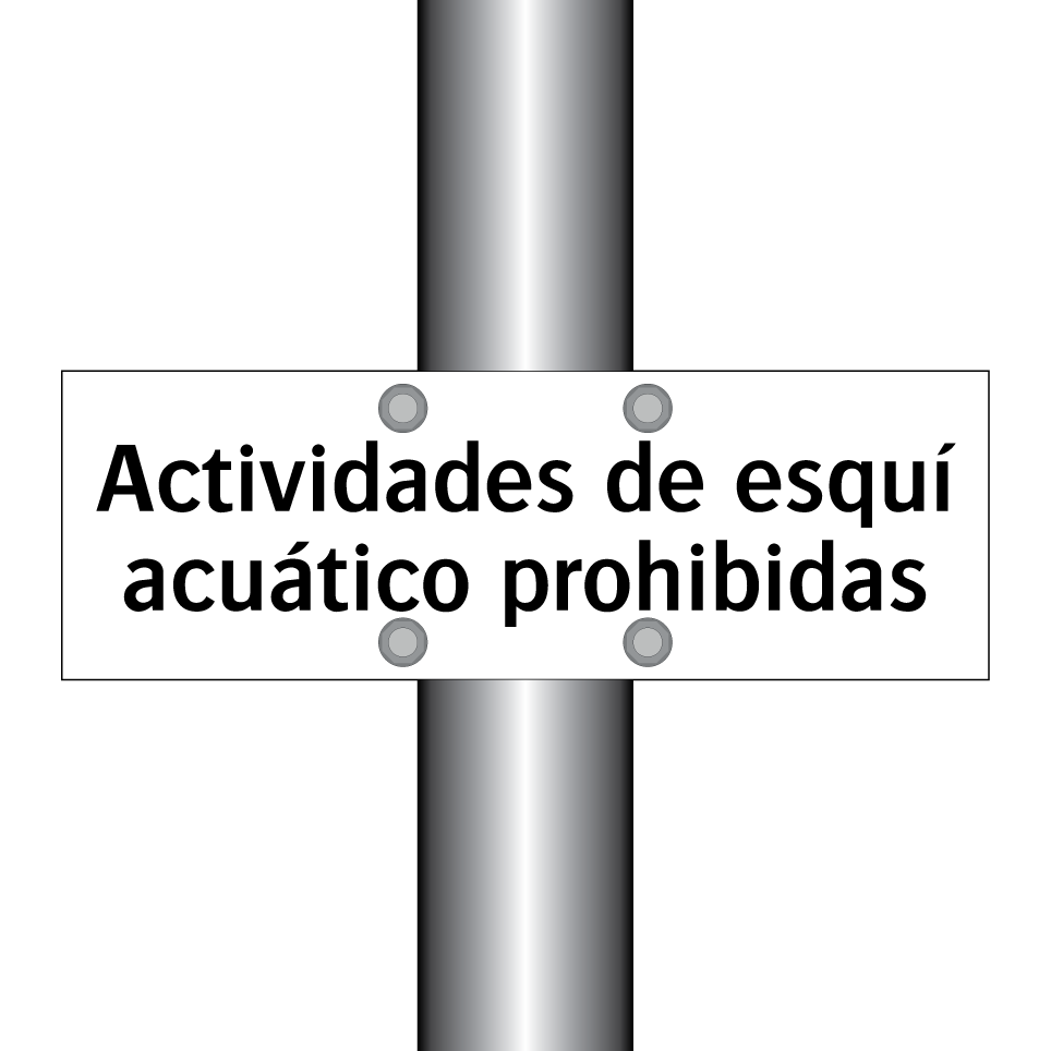 Actividades de esquí acuático prohibidas