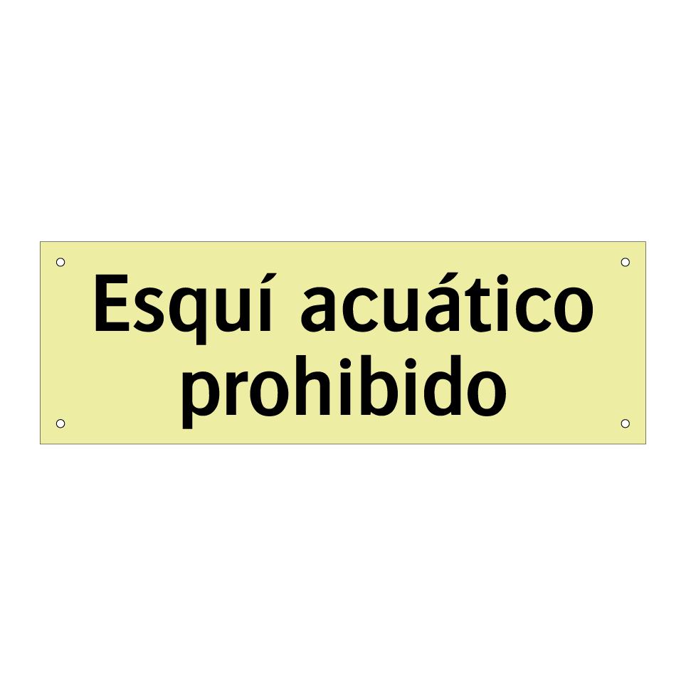 Esquí acuático prohibido