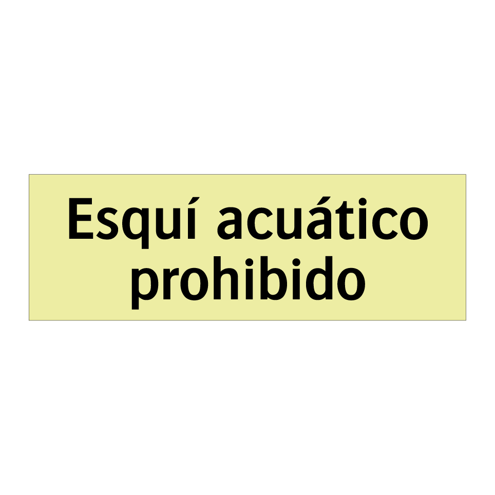 Esquí acuático prohibido
