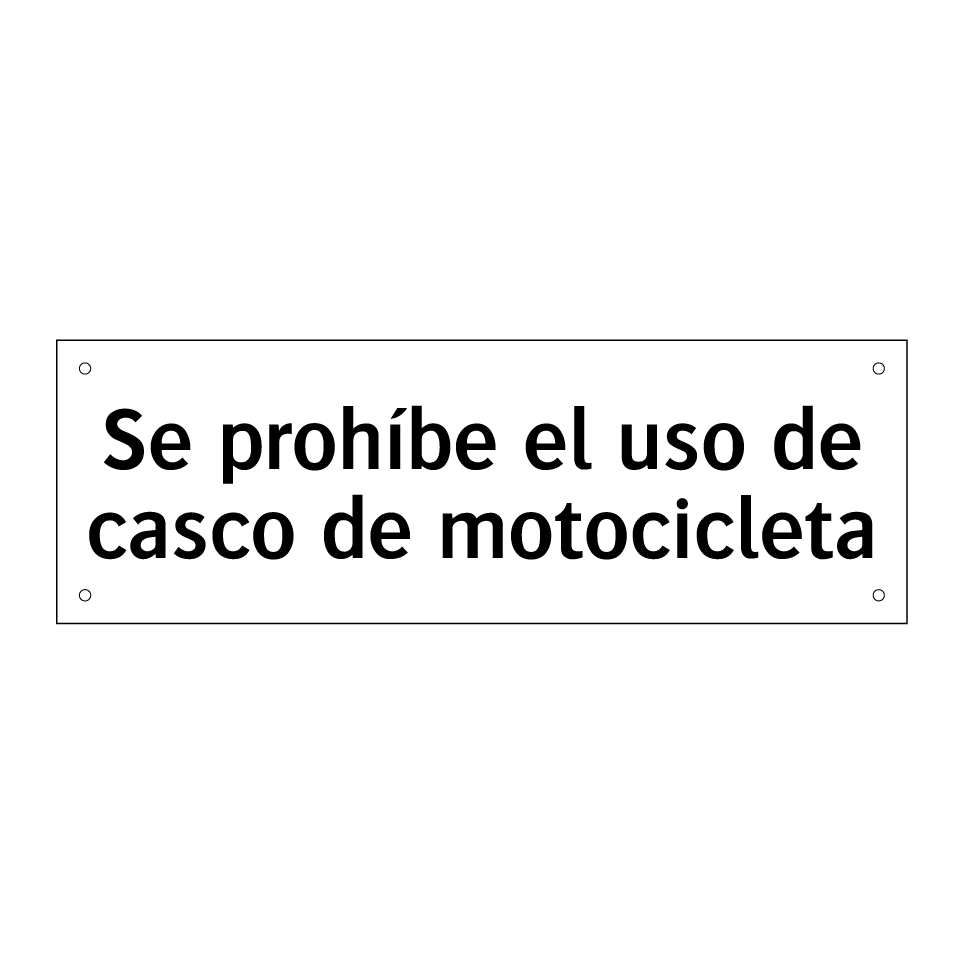 Se prohíbe el uso de casco de motocicleta