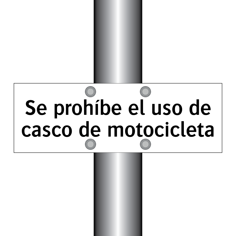 Se prohíbe el uso de casco de motocicleta