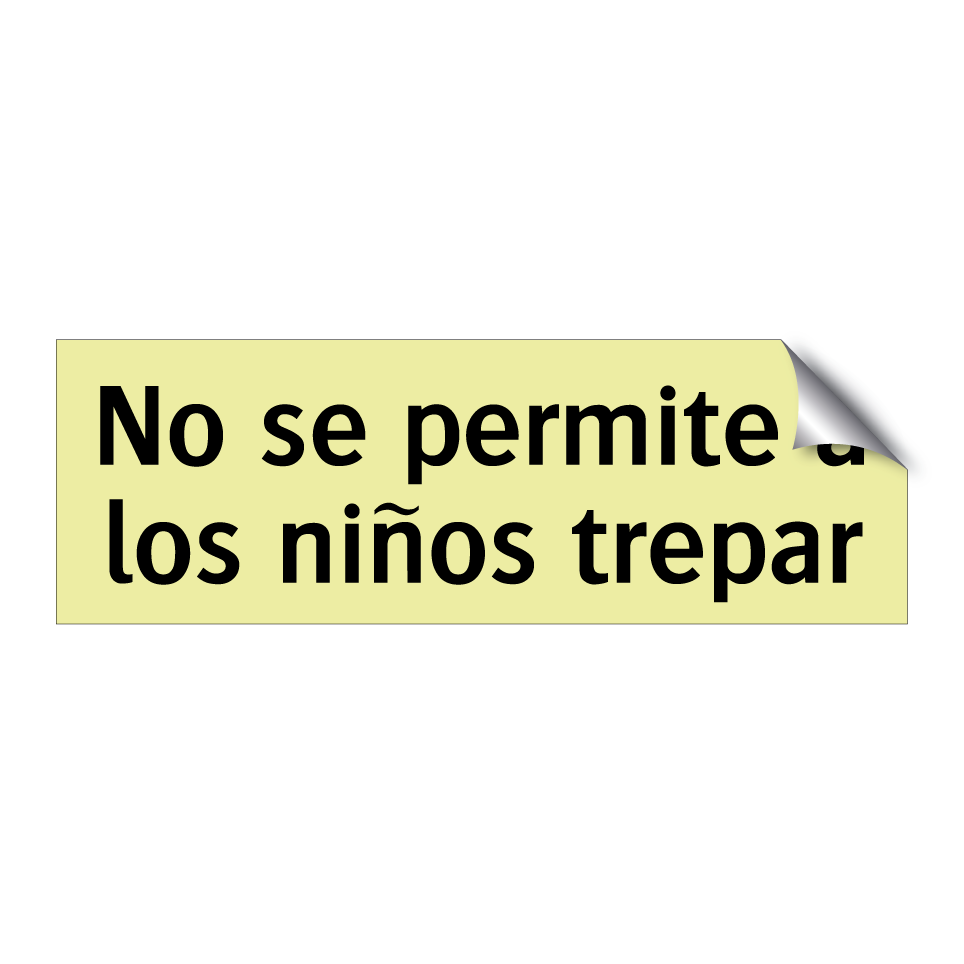 No se permite a los niños trepar