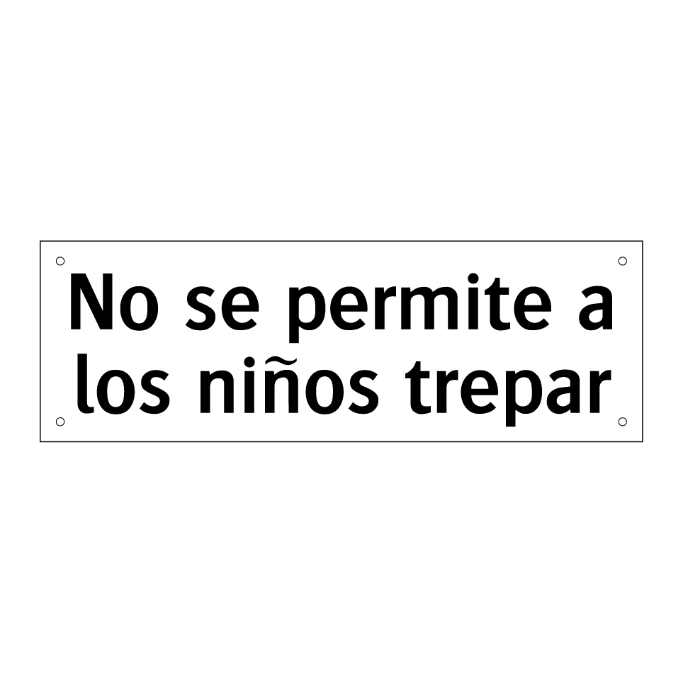 No se permite a los niños trepar