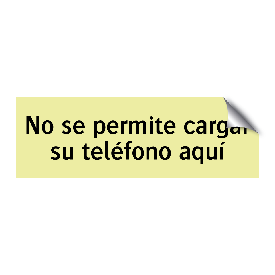 No se permite cargar su teléfono aquí