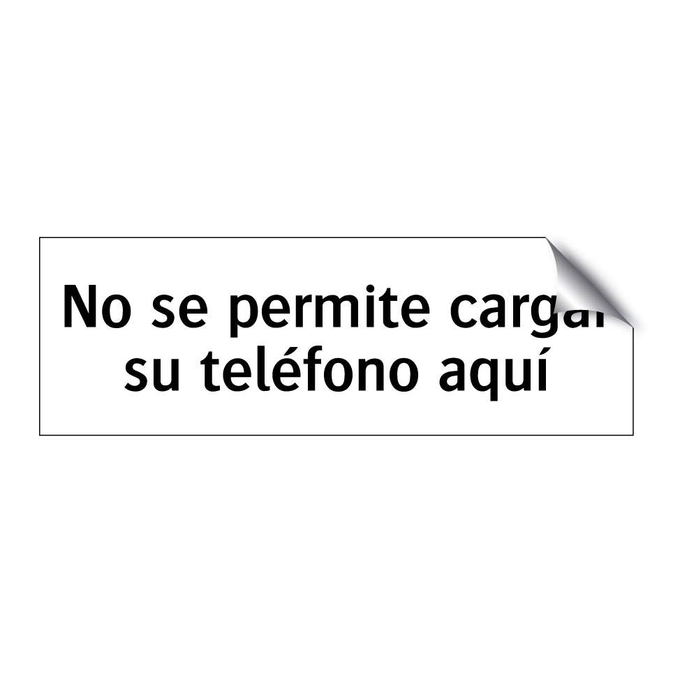 No se permite cargar su teléfono aquí