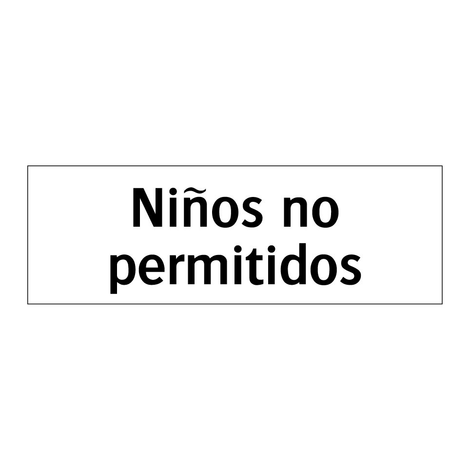 Niños no permitidos