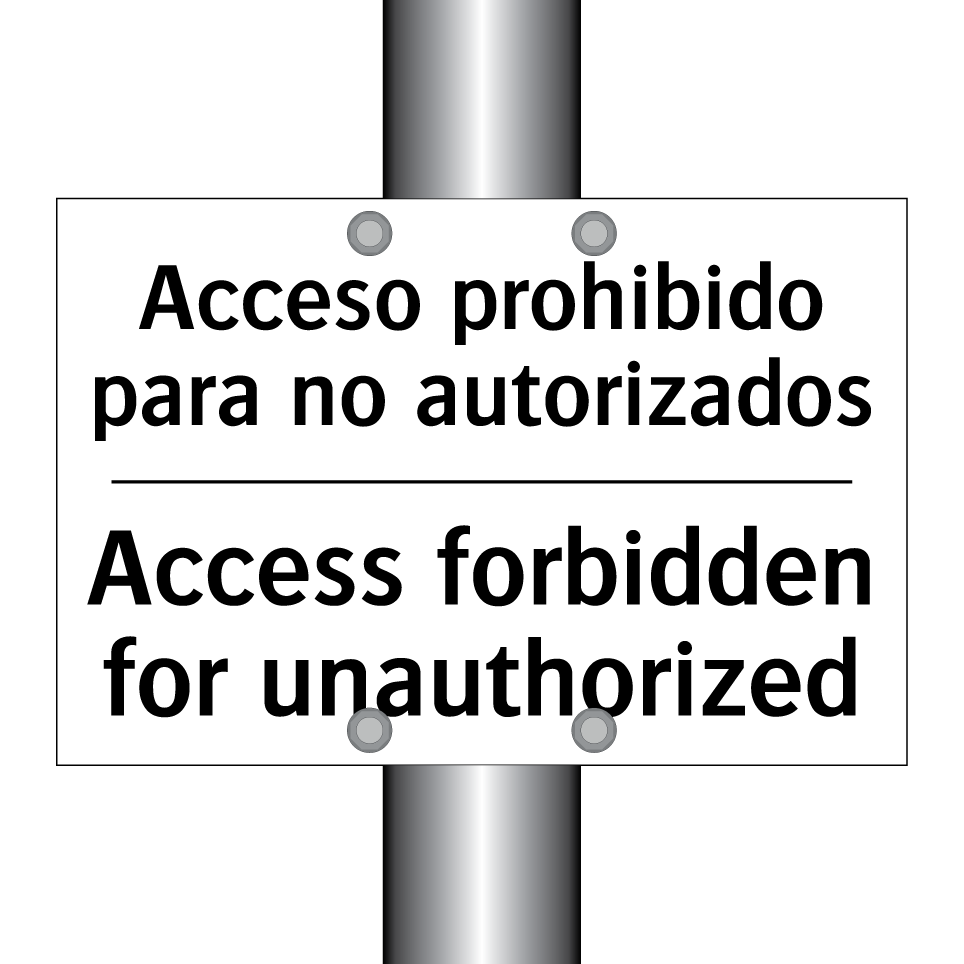 Acceso prohibido para no autorizados - Access forbidden for unauthorized