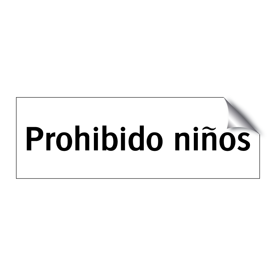 Prohibido niños