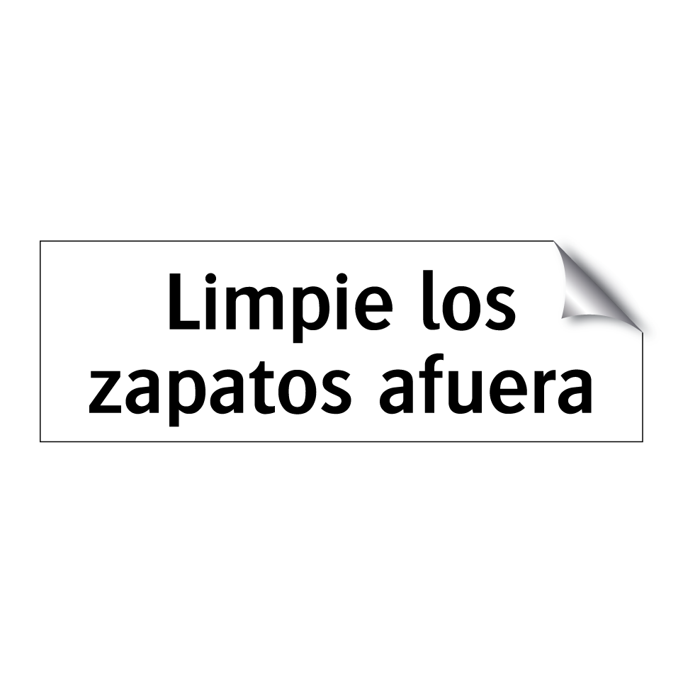 Limpie los zapatos afuera