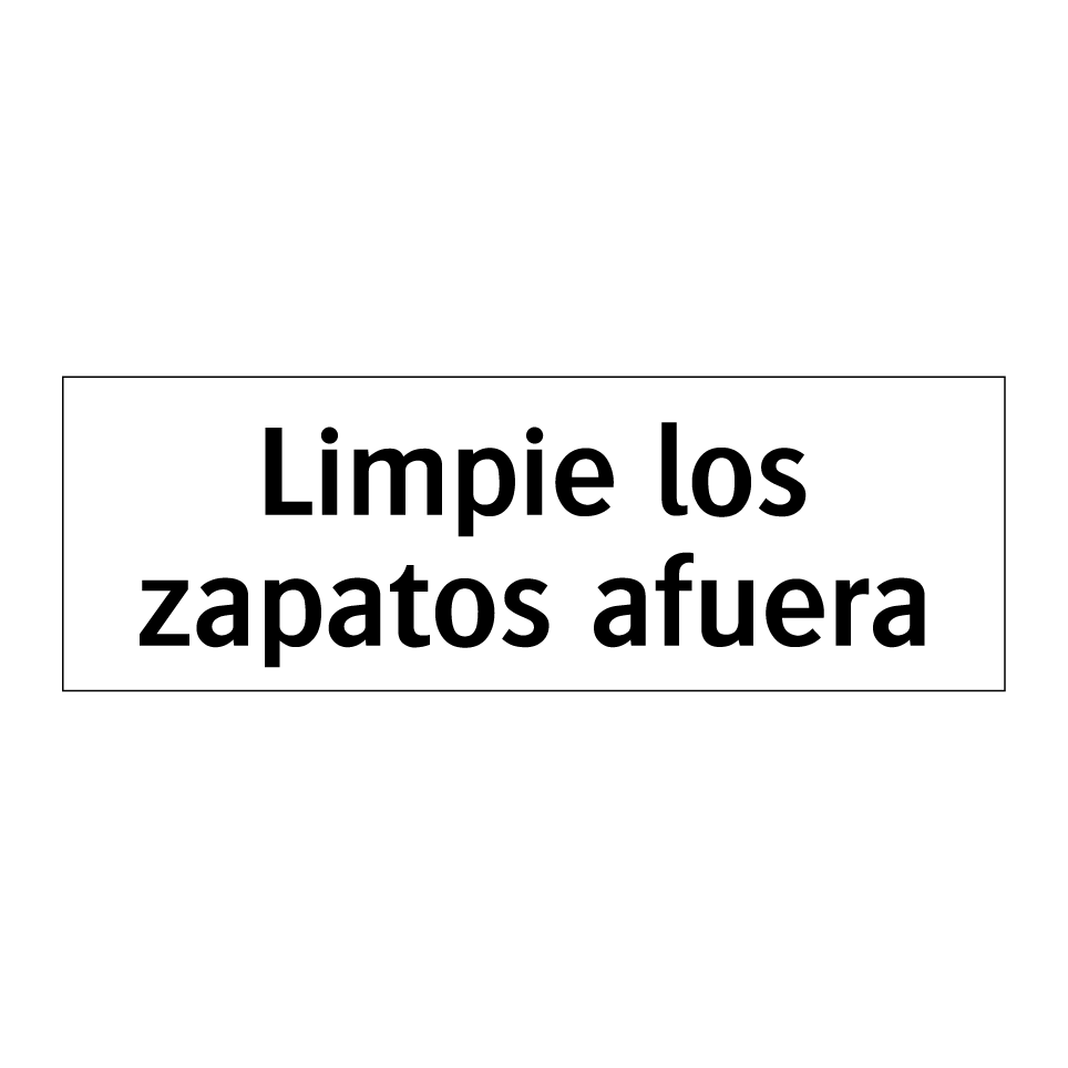 Limpie los zapatos afuera