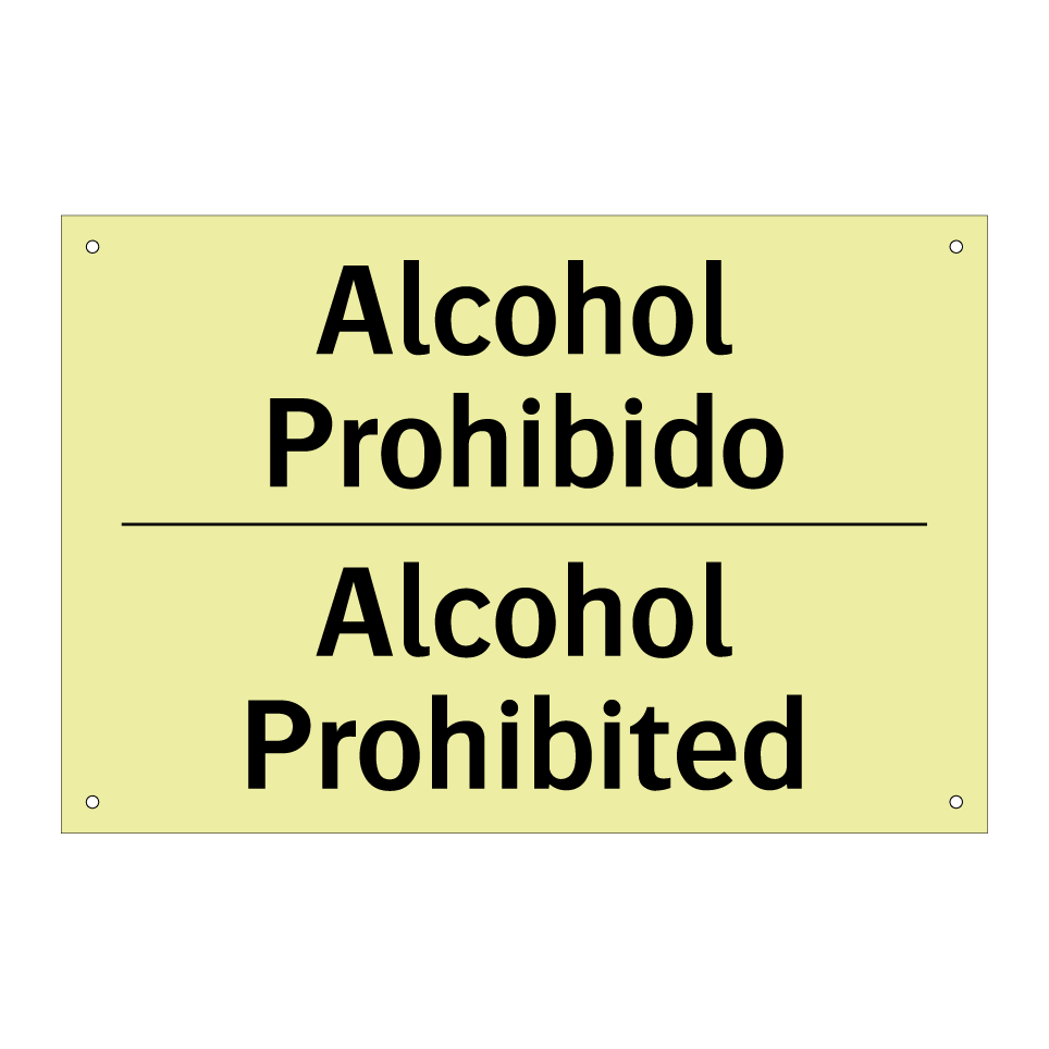 Alcohol Prohibido - Alcohol Prohibited