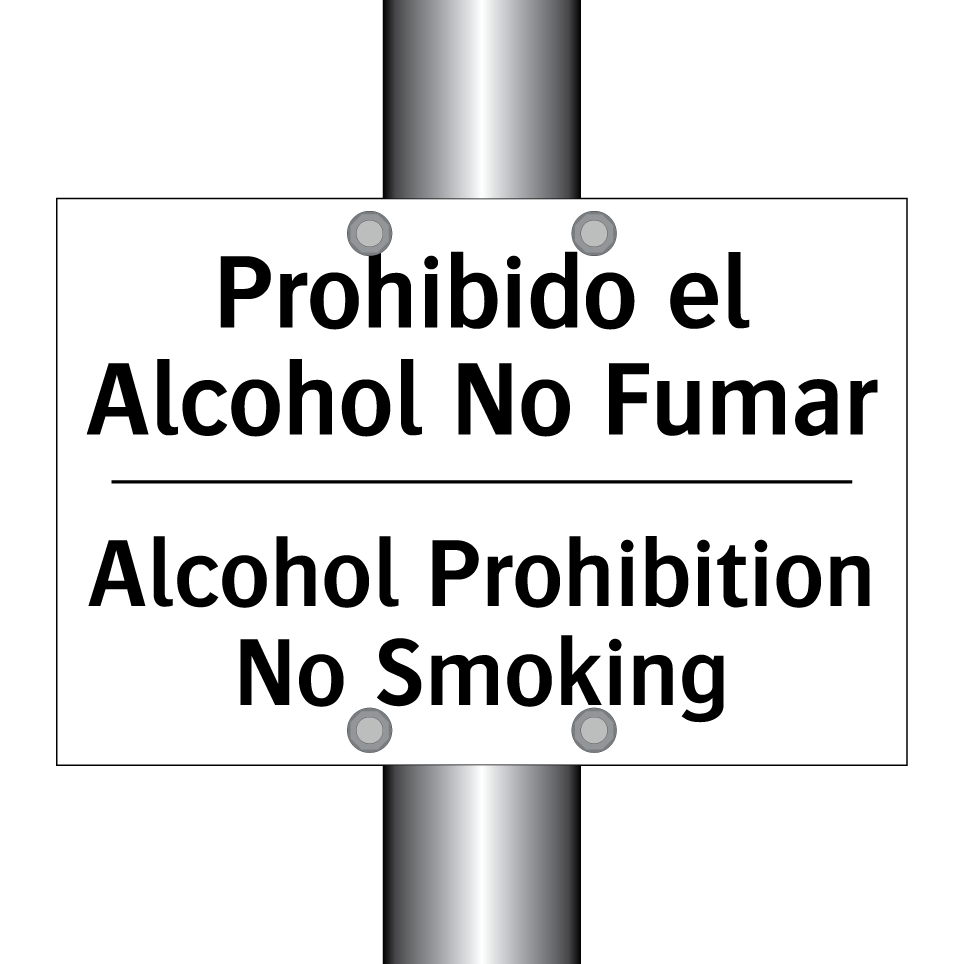 Prohibido el Alcohol No Fumar - Alcohol Prohibition No Smoking