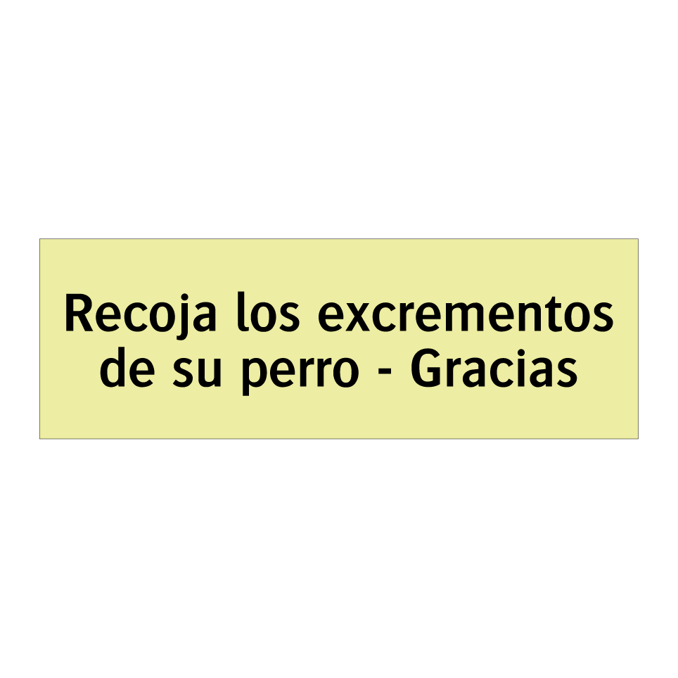 Recoja los excrementos de su perro - Gracias