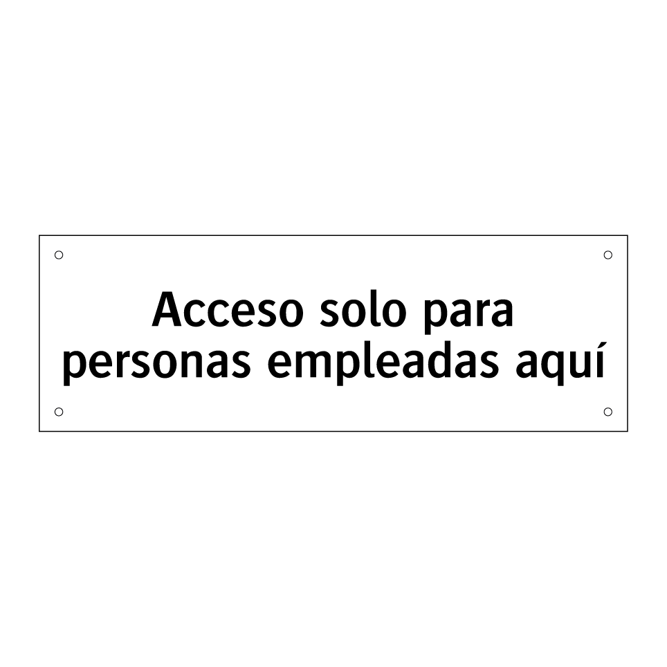 Acceso solo para personas empleadas aquí