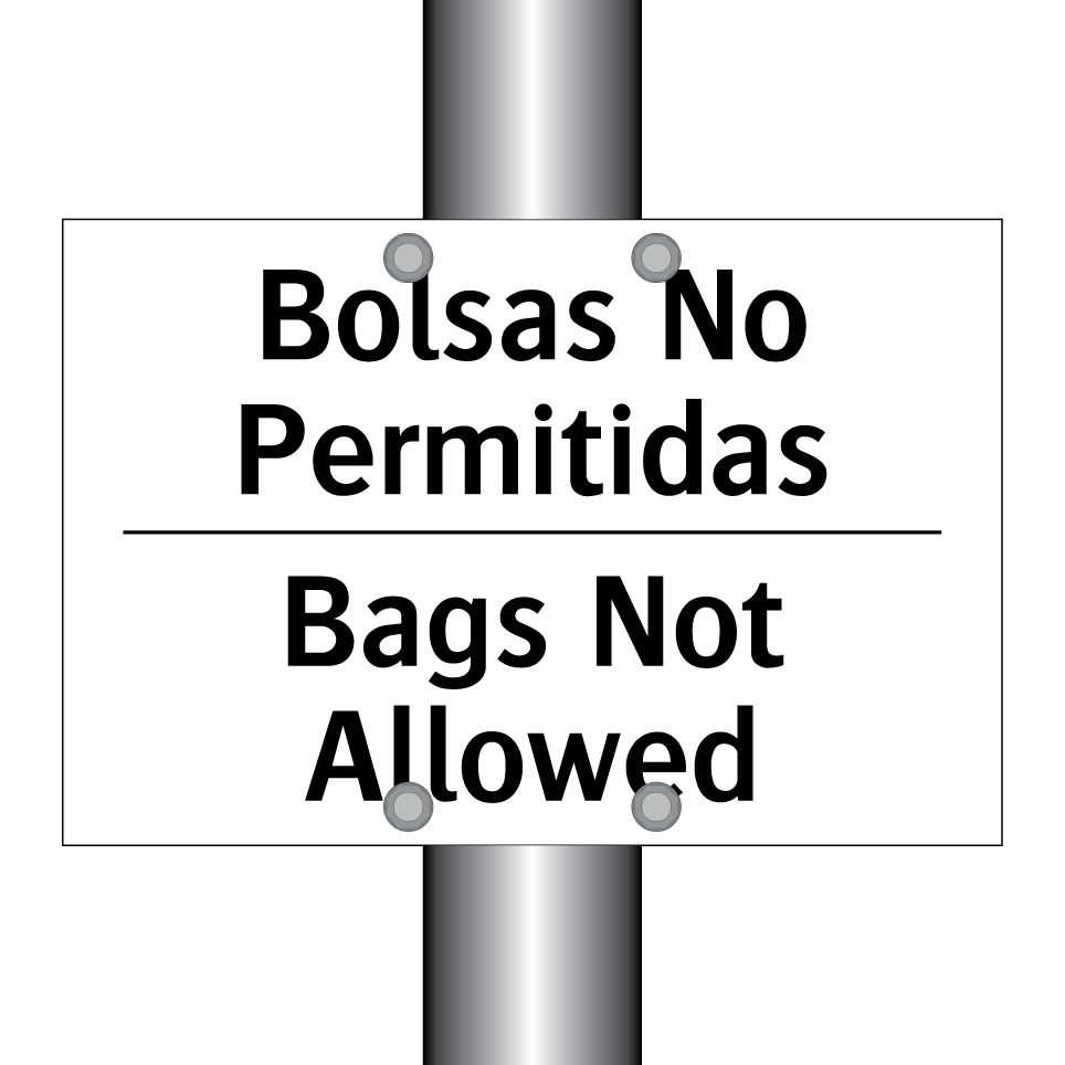 Bolsas No Permitidas - Bags Not Allowed