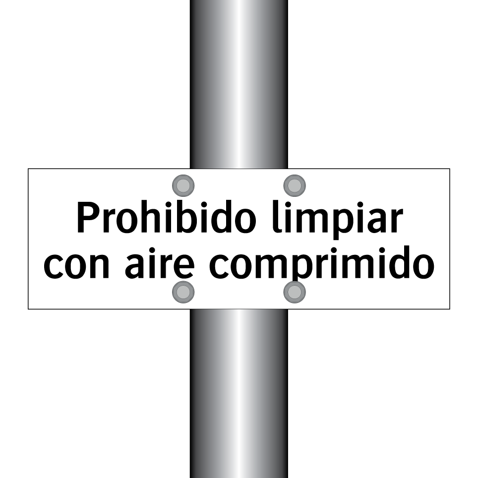 Prohibido limpiar con aire comprimido