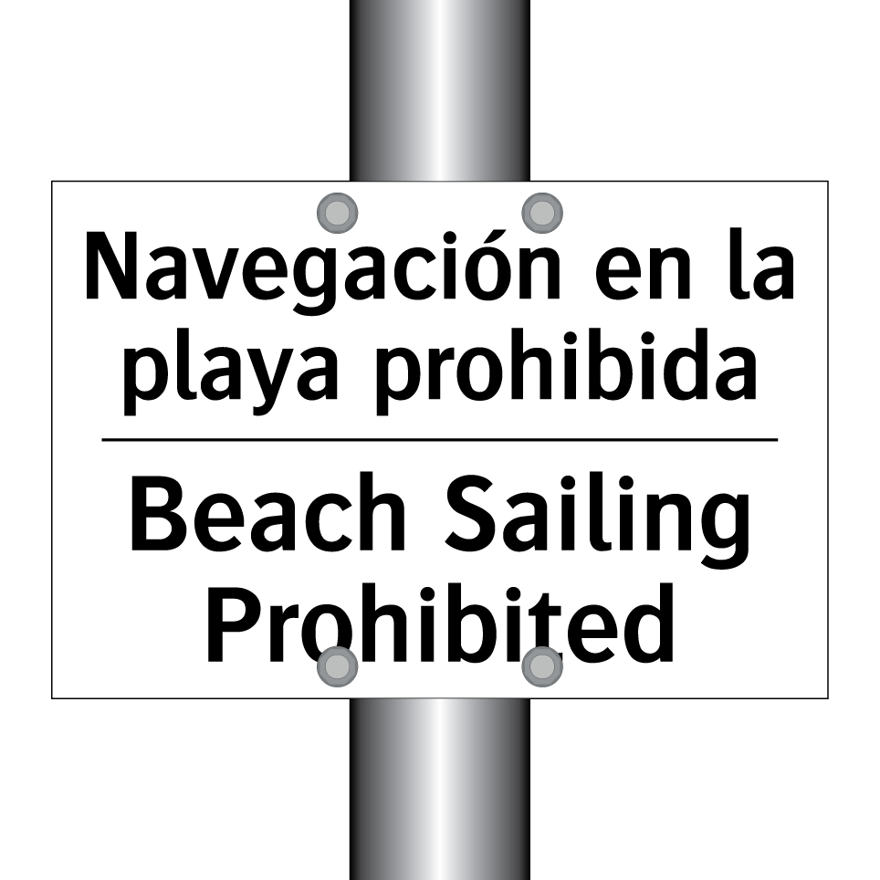 Navegación en la playa prohibida - Beach Sailing Prohibited