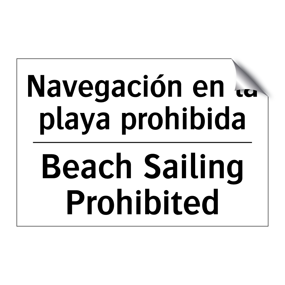 Navegación en la playa prohibida - Beach Sailing Prohibited