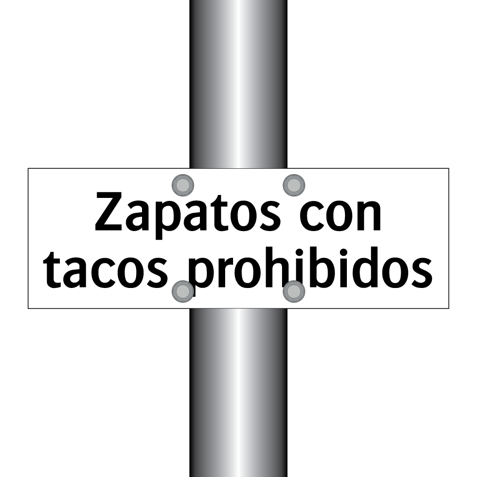 Zapatos con tacos prohibidos