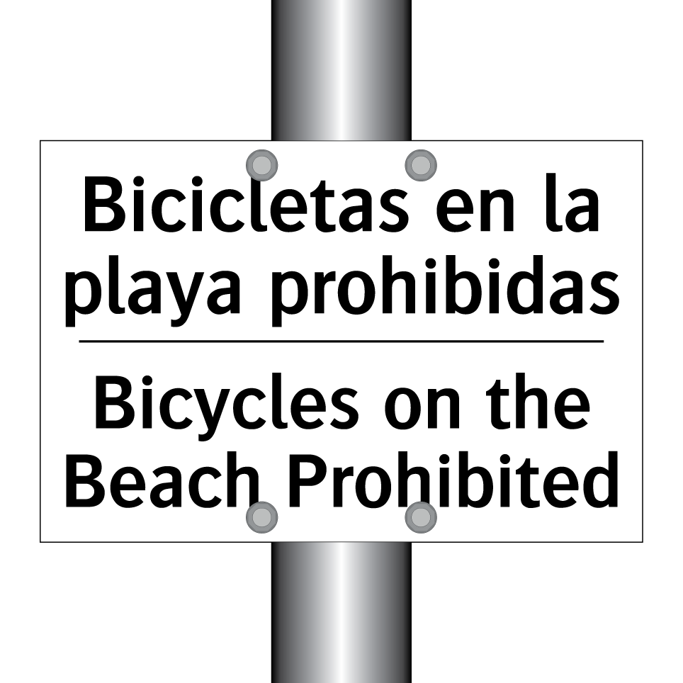 Bicicletas en la playa prohibidas - Bicycles on the Beach Prohibited