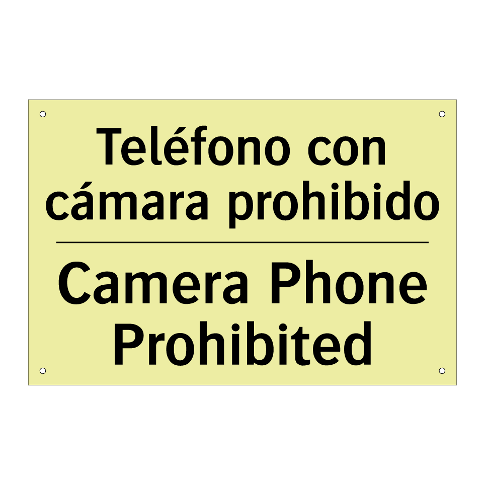 Teléfono con cámara prohibido - Camera Phone Prohibited