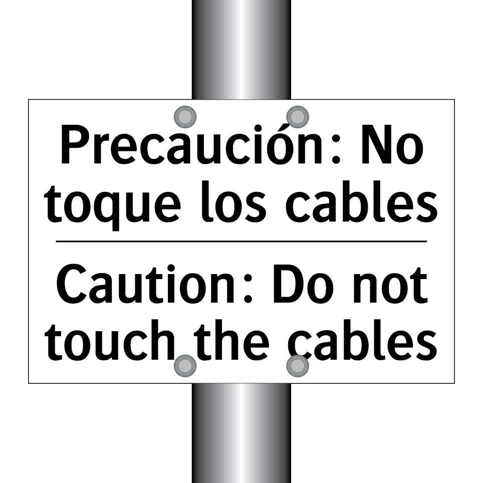 Precaución: No toque los cables - Caution: Do not touch the cables