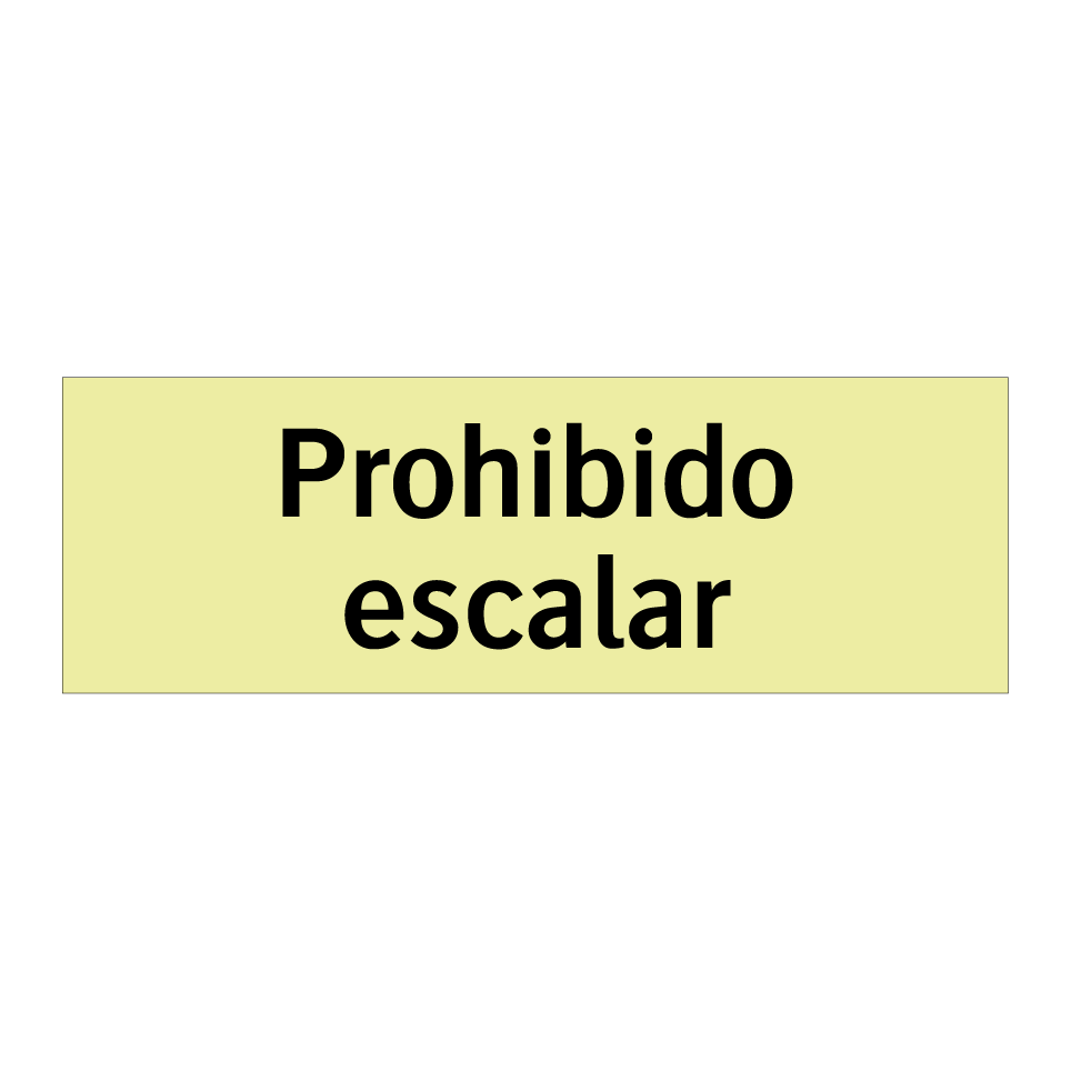 Prohibido escalar