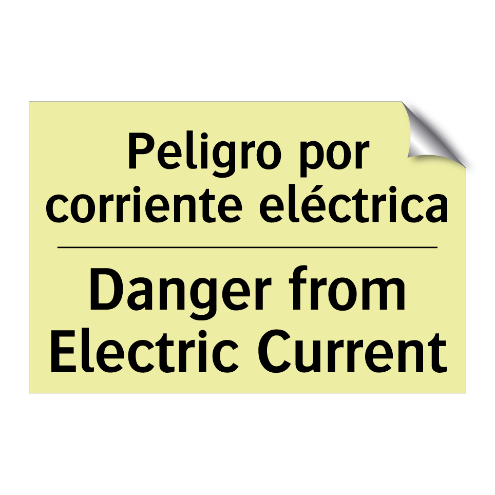Peligro por corriente eléctrica - Danger from Electric Current