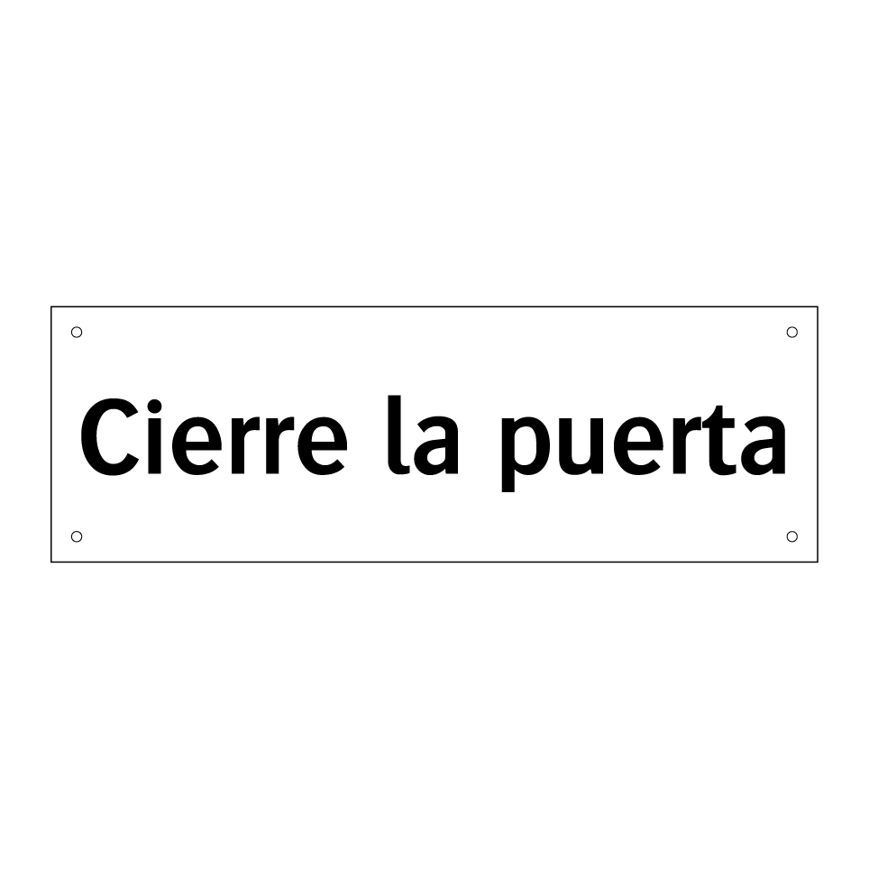 Cierre la puerta