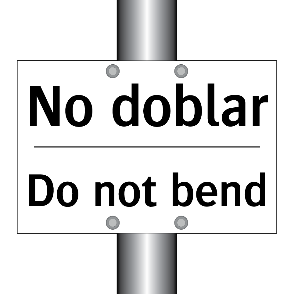 No doblar - Do not bend