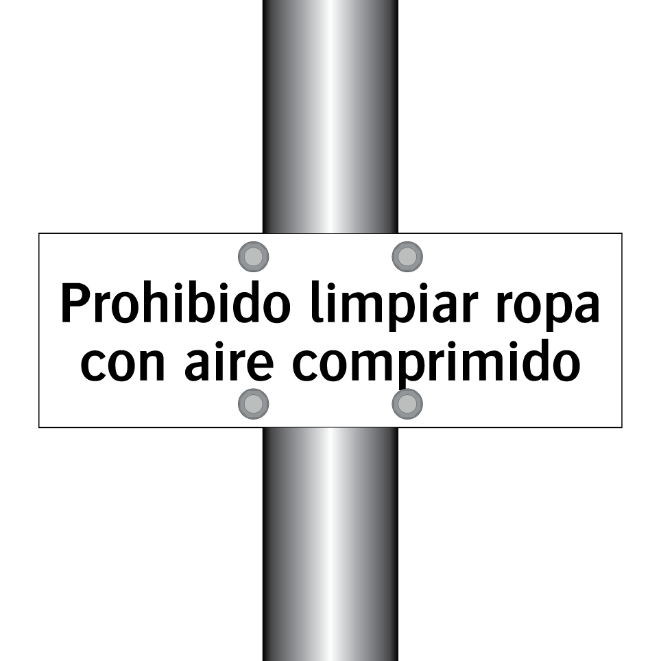 Prohibido limpiar ropa con aire comprimido