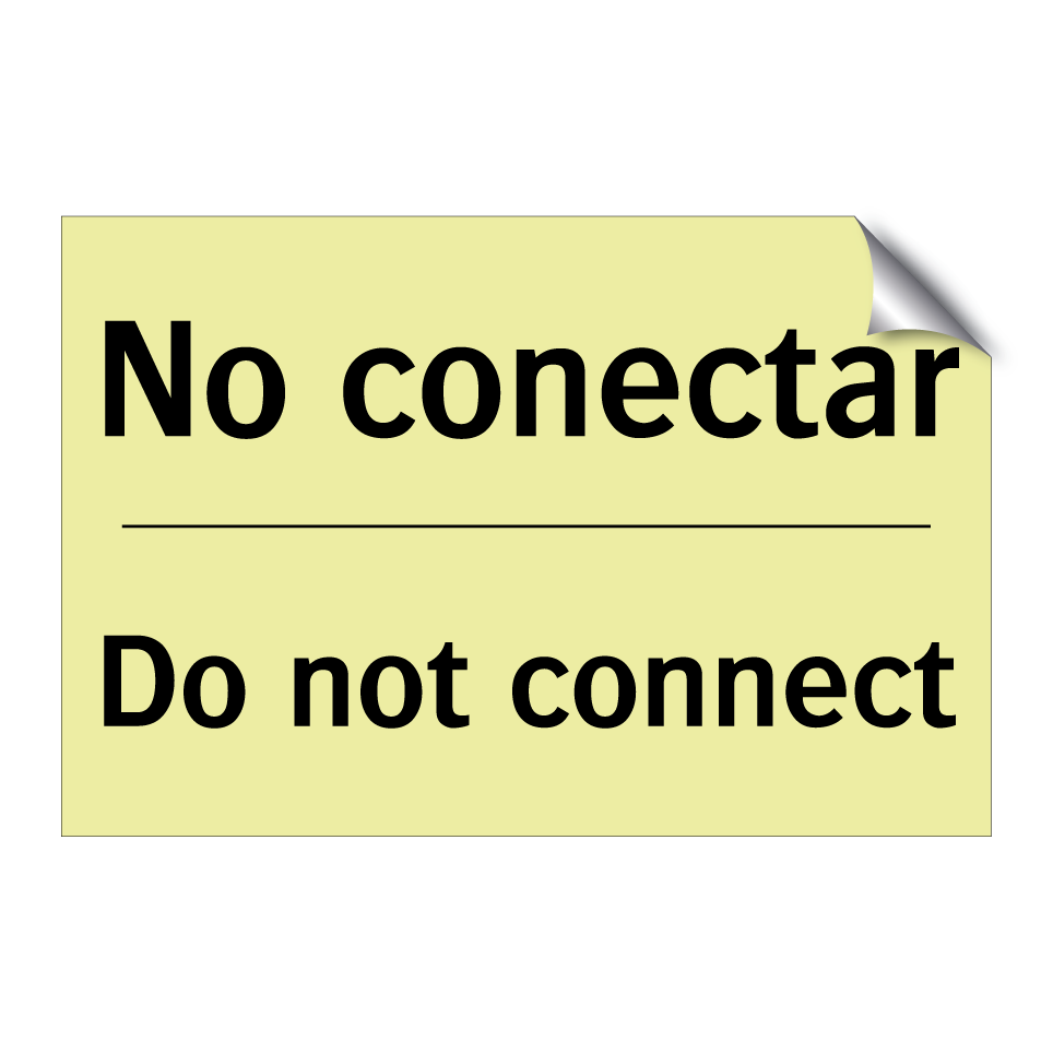 No conectar - Do not connect