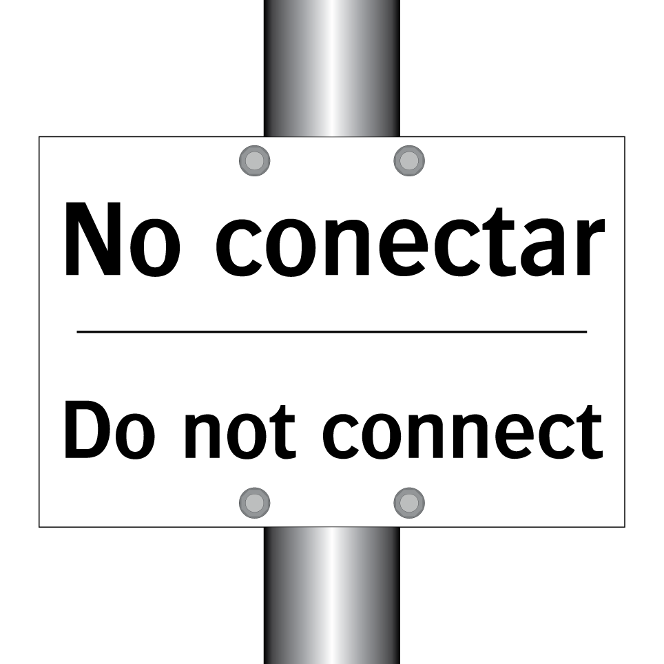 No conectar - Do not connect