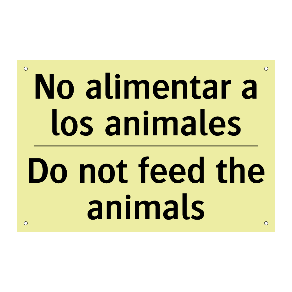No alimentar a los animales - Do not feed the animals