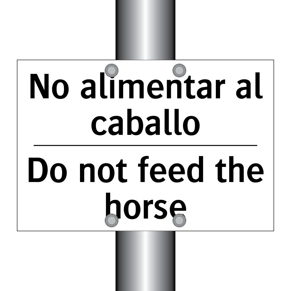 No alimentar al caballo - Do not feed the horse