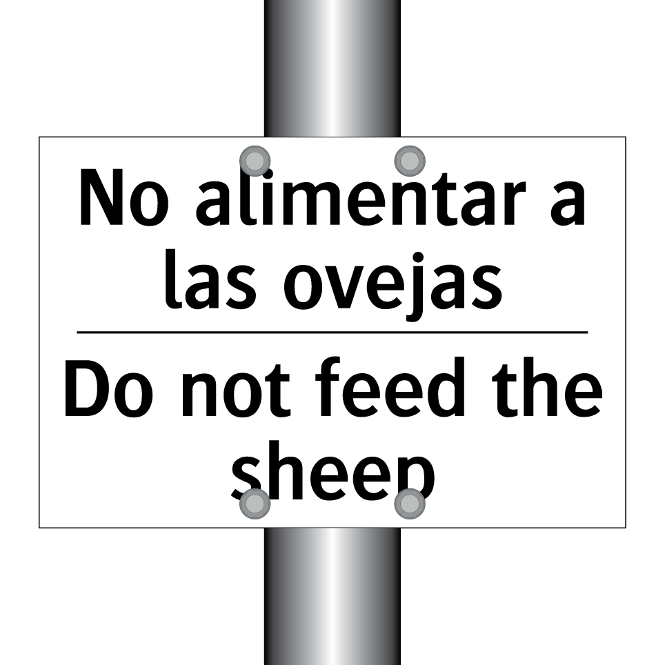 No alimentar a las ovejas - Do not feed the sheep