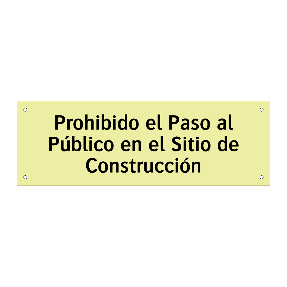 Prohibido el Paso al Público en el Sitio de Construcción