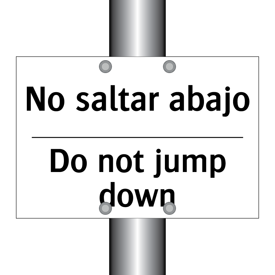 No saltar abajo - Do not jump down