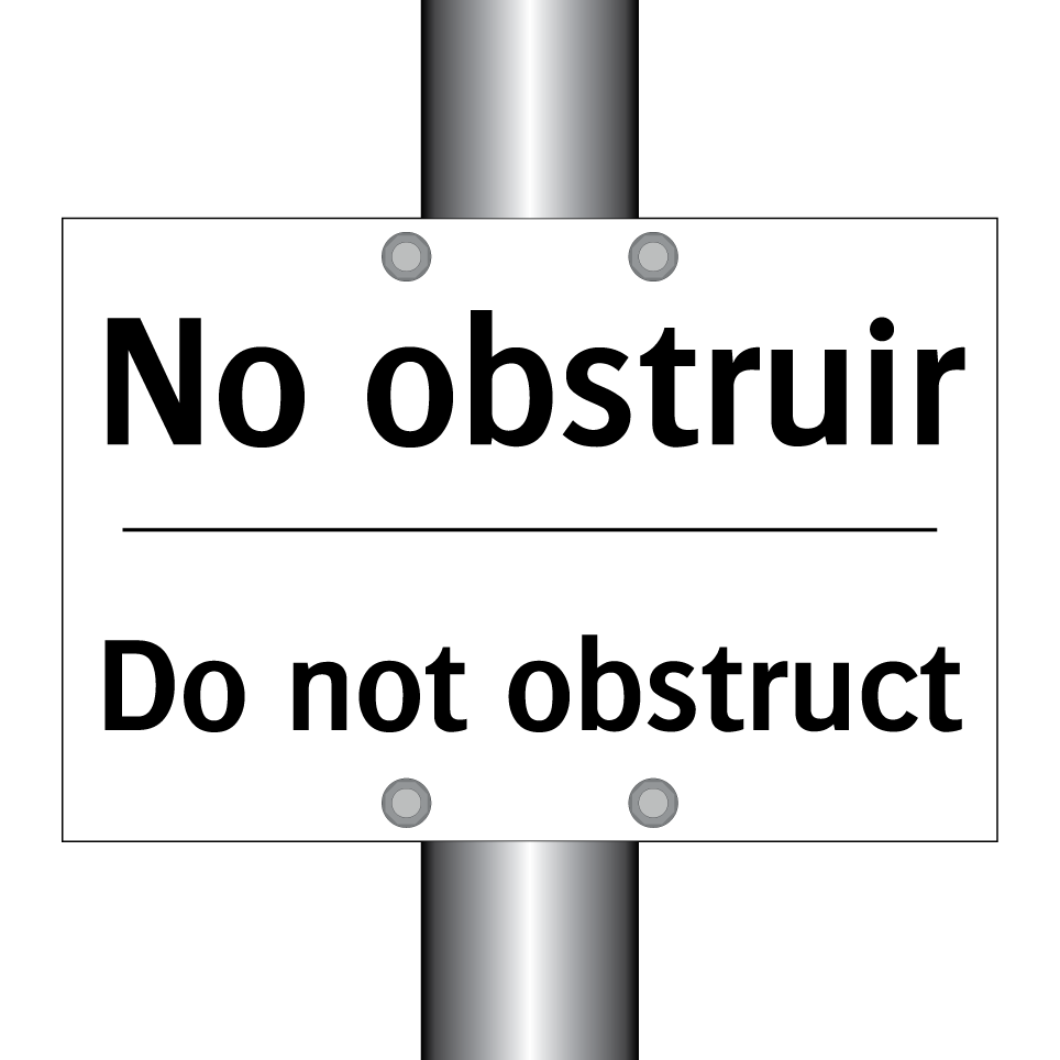 No obstruir - Do not obstruct