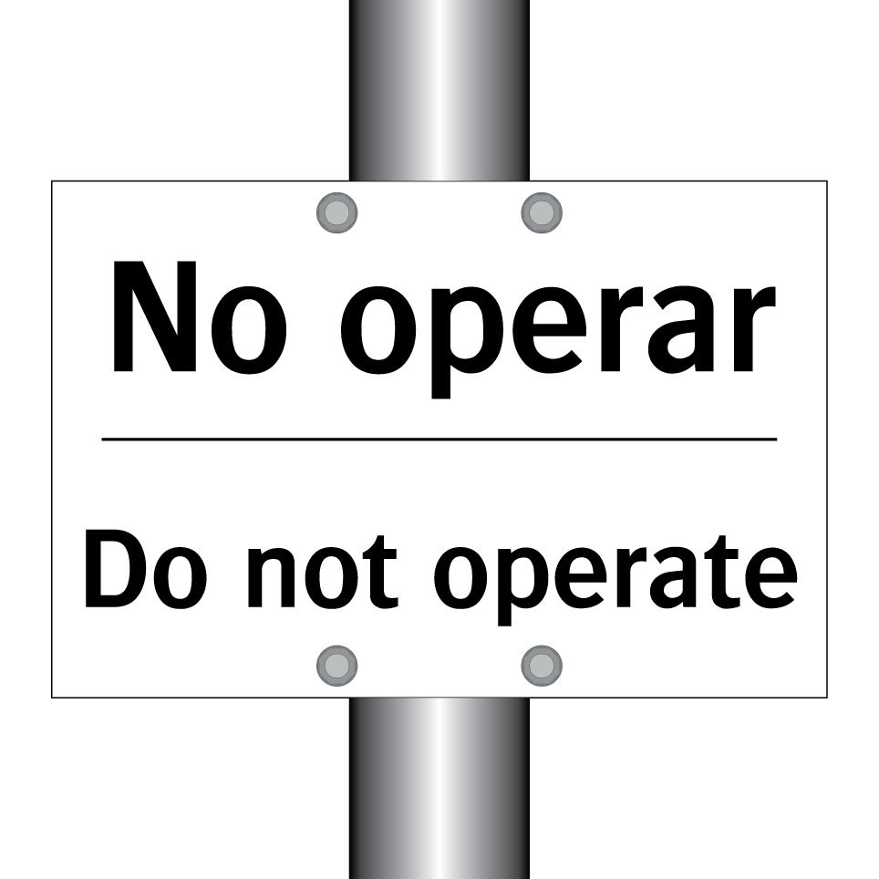 No operar - Do not operate