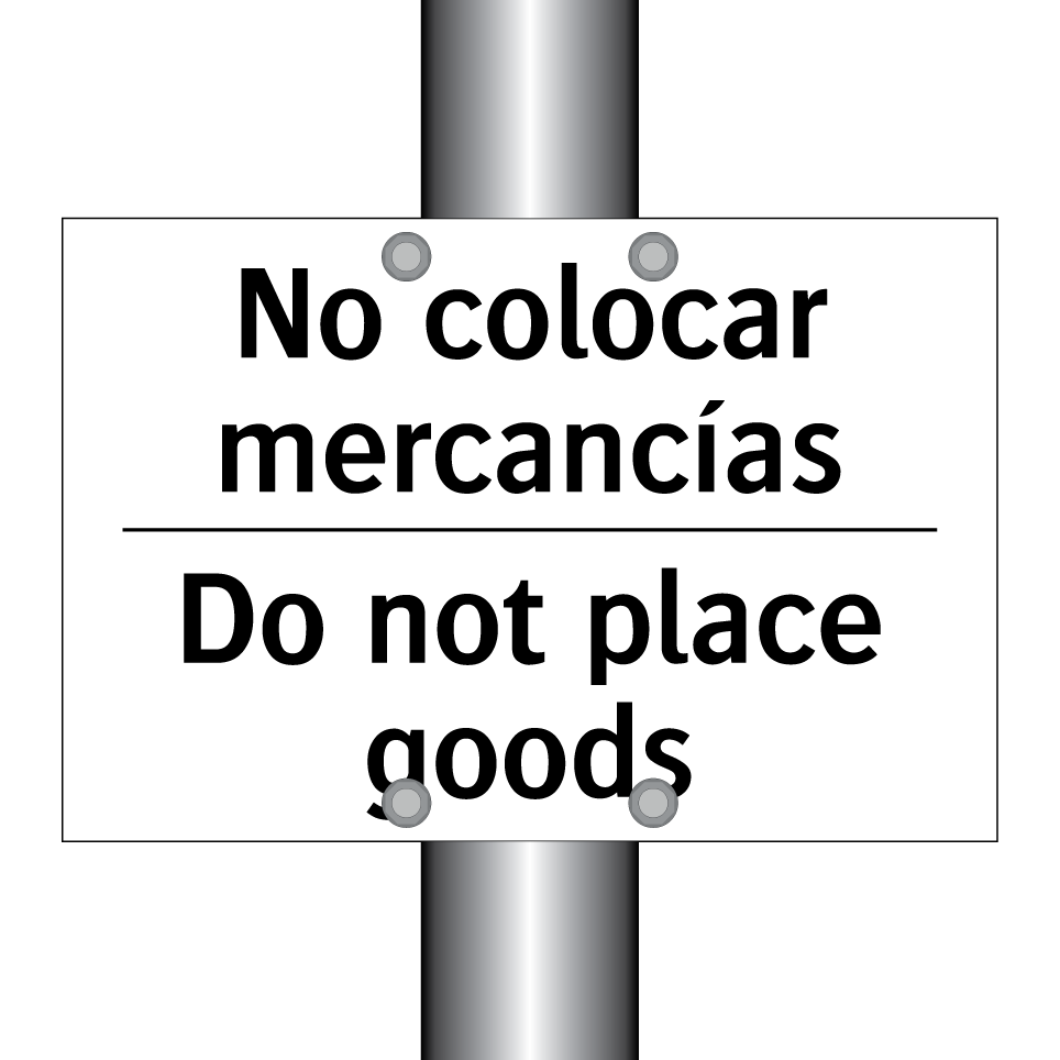 No colocar mercancías - Do not place goods