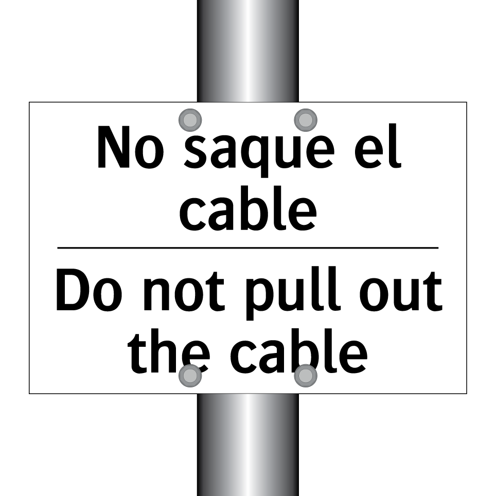 No saque el cable - Do not pull out the cable