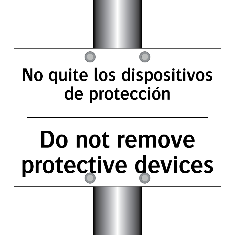 No quite los dispositivos de protección - Do not remove protective devices