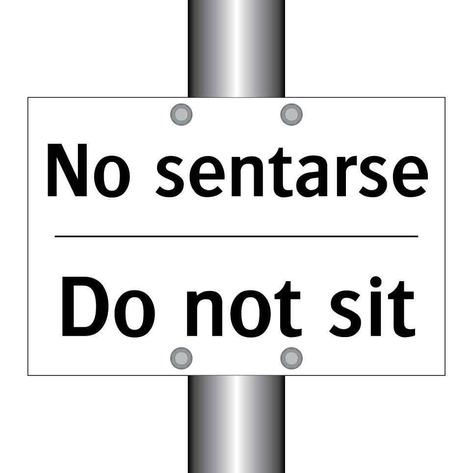 No sentarse - Do not sit