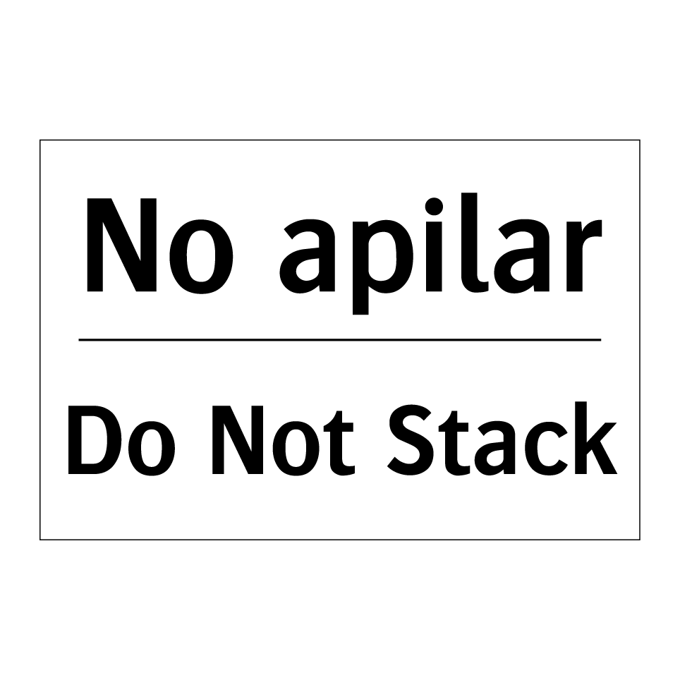 No apilar - Do Not Stack