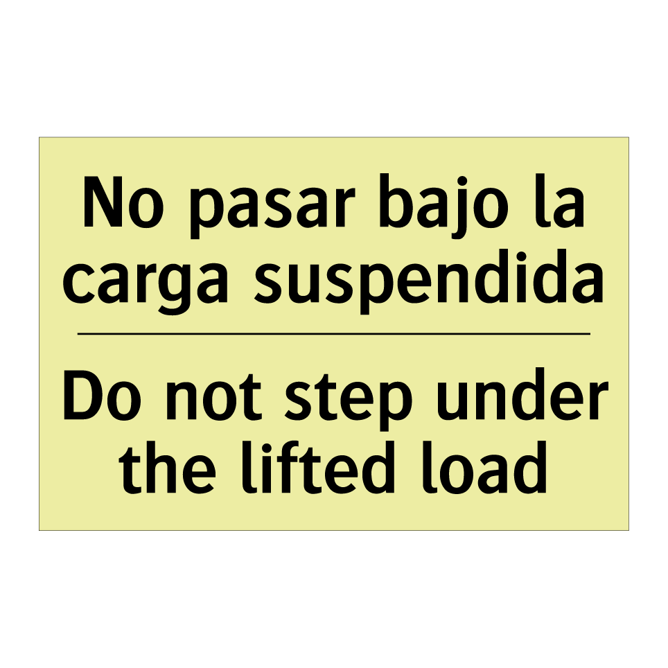 No pasar bajo la carga suspendida - Do not step under the lifted load