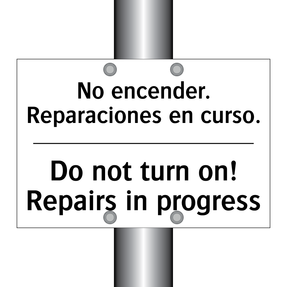 No encender. Reparaciones en curso. - Do not turn on! Repairs in progress