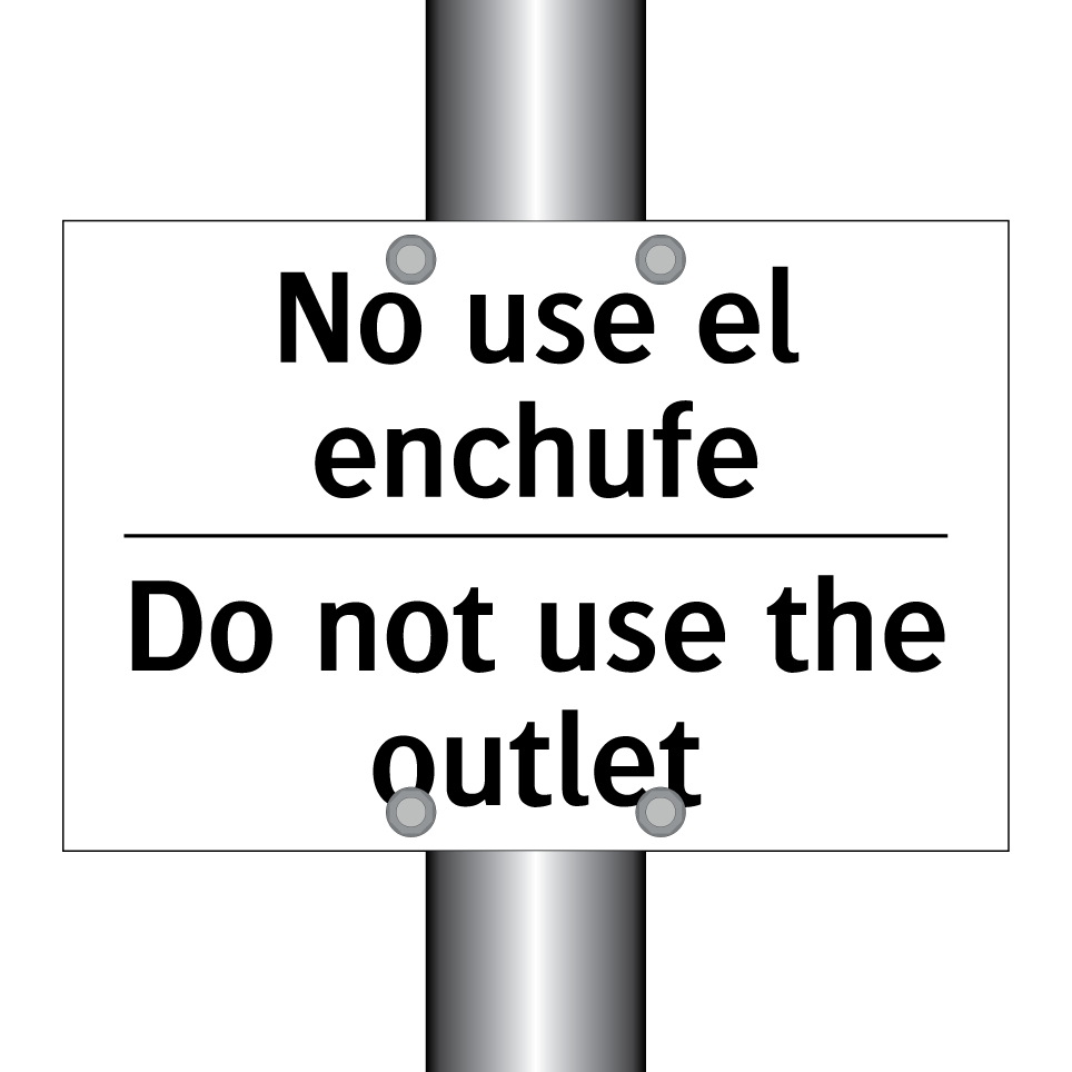 No use el enchufe - Do not use the outlet