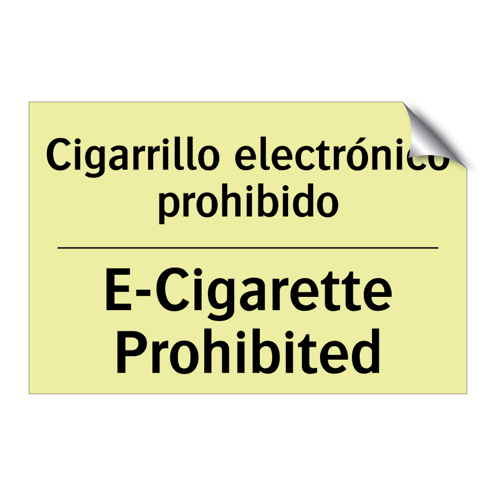 Cigarrillo electrónico prohibido - E-Cigarette Prohibited