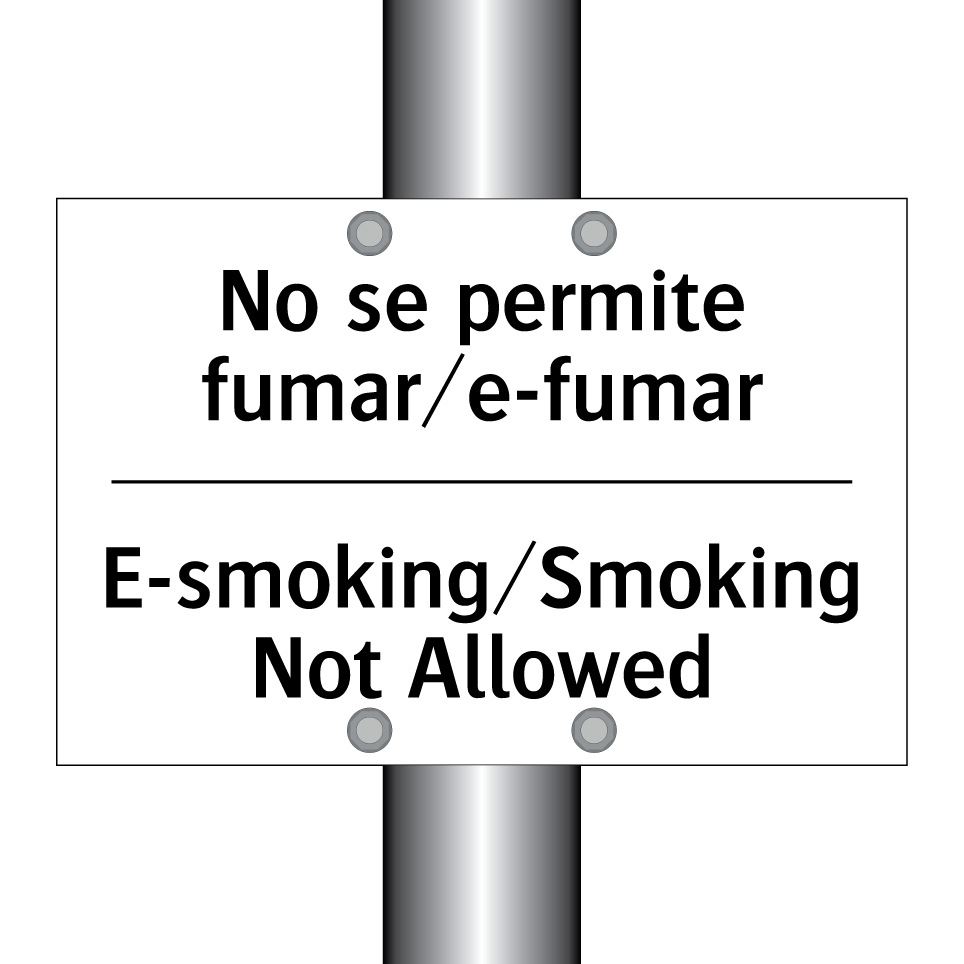 No se permite fumar/e-fumar - E-smoking/Smoking Not Allowed